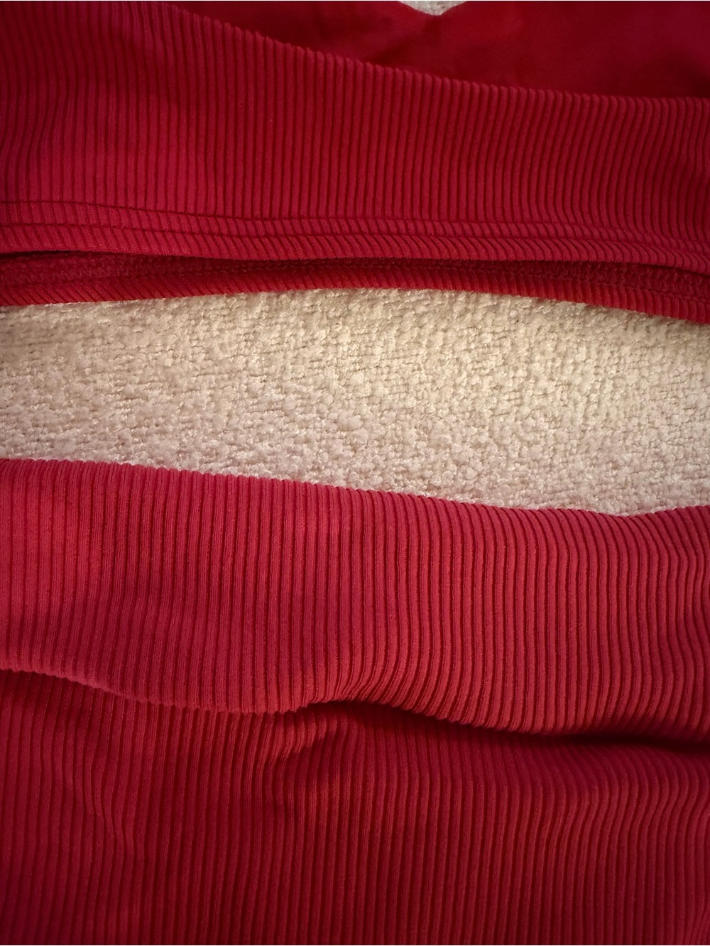 l*space Red Ribbed Tie-Shoulder Bikini Set - Picture 6 of 6